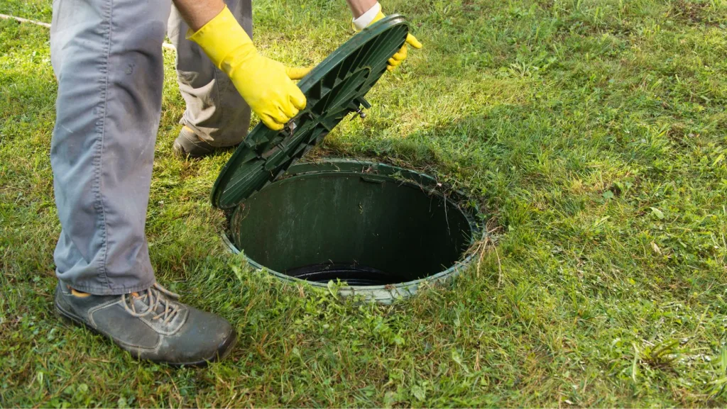 opening a septic tank