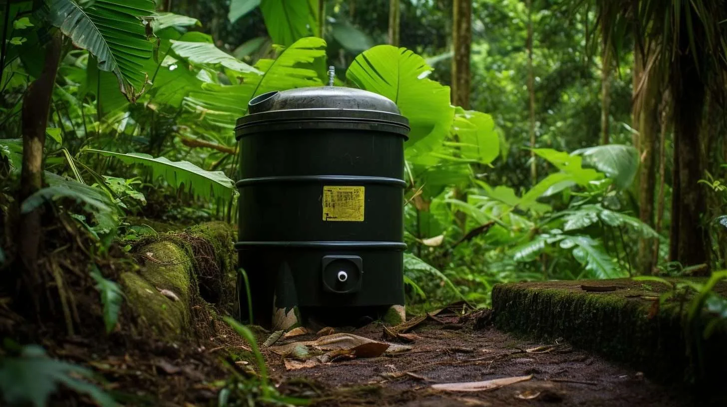 an off-grid waste storage unit