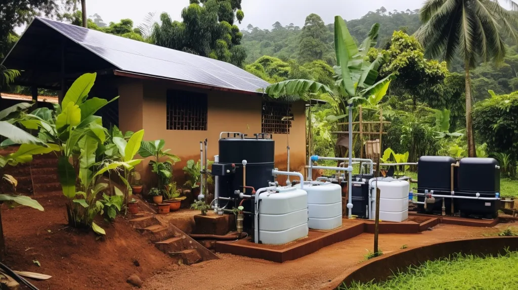 A image of choosing a rainwater harvesting system in the rainforest, Costa Rica