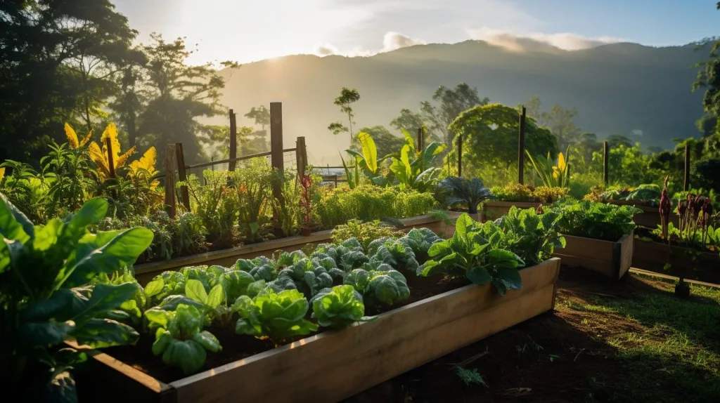 A stunning homestead garden with amazing fresh grown produce