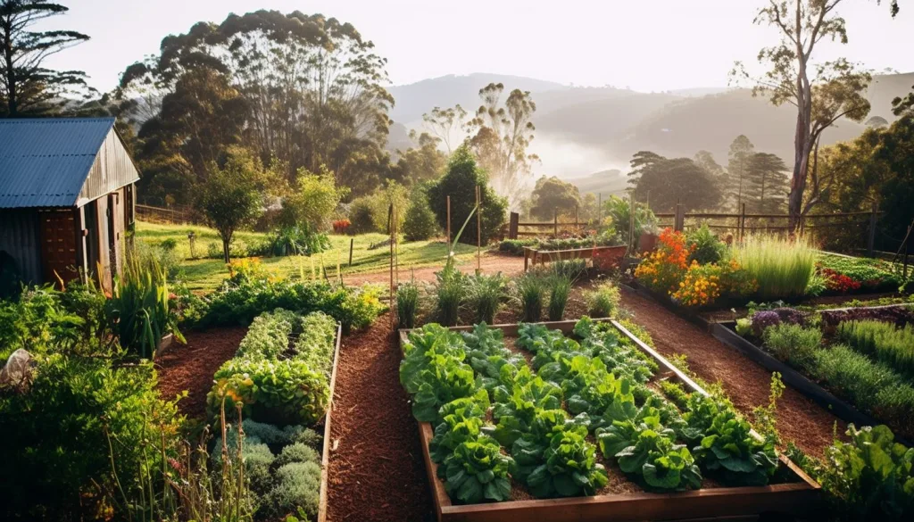 A beautiful homestead with lots of produce