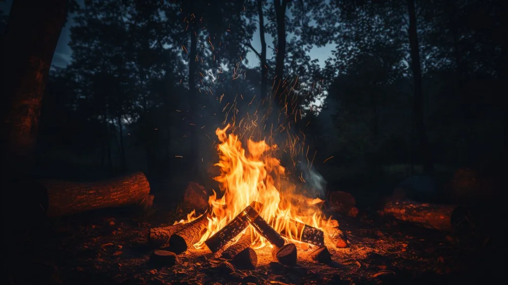 a big outdoor bonfire
