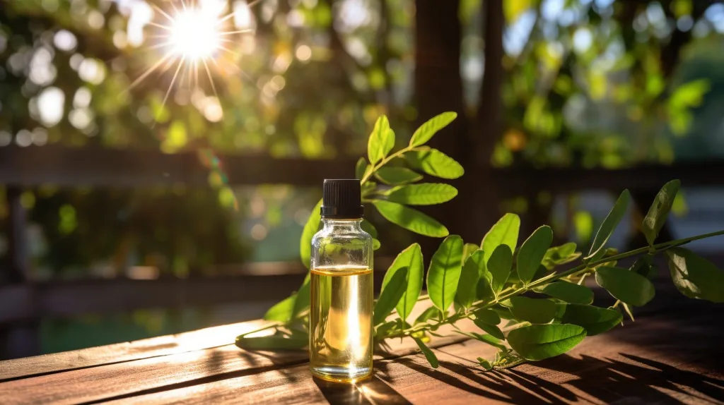 Eucalyptus Essential Oil outside in the jungle