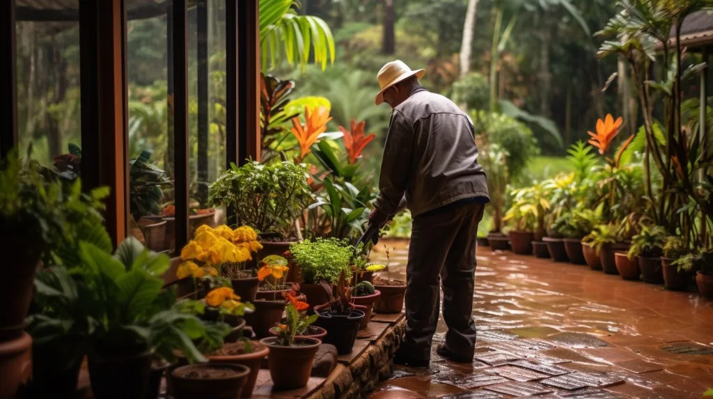 preparing for gardening in the rainy season