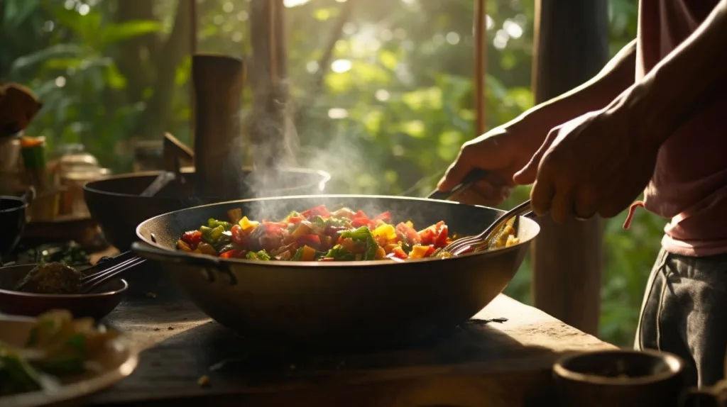 Cooking with Eco-friendly cookware in the rainforest