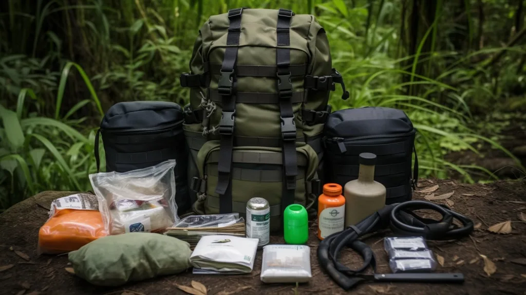 Building a first aid kit in a backpack