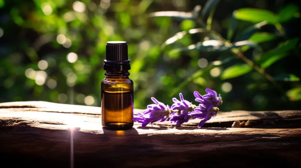 Lavender Essential Oil outside in the jungle