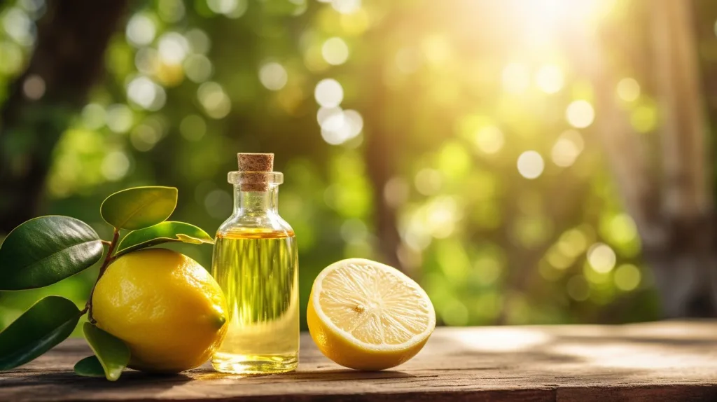 Lemon Essential Oil outside in the jungle