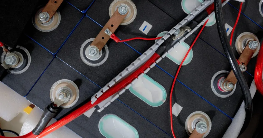 close up shot of solar batteries 