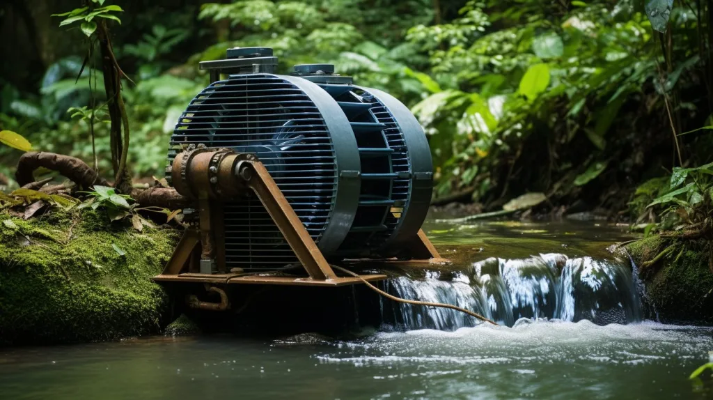 An Off-Grid Hydroelectric Power system installed within a river