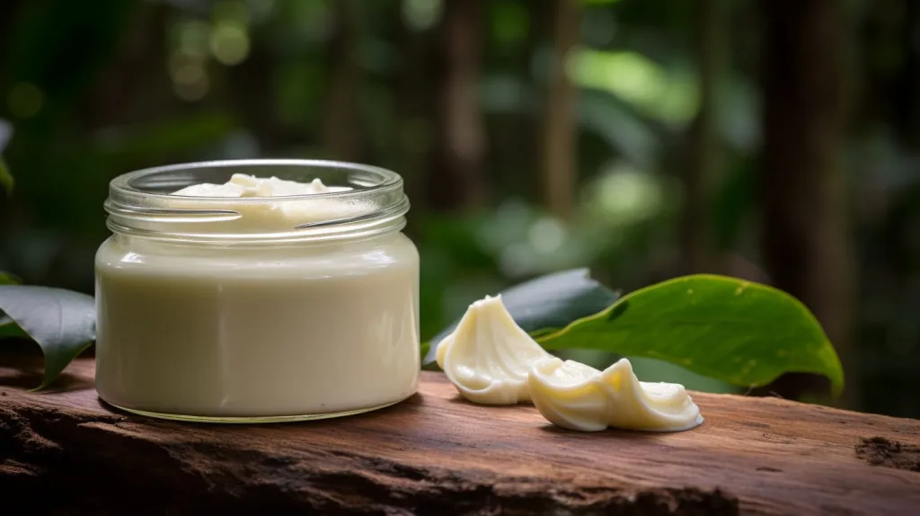Shea Butter displayed on wooden table