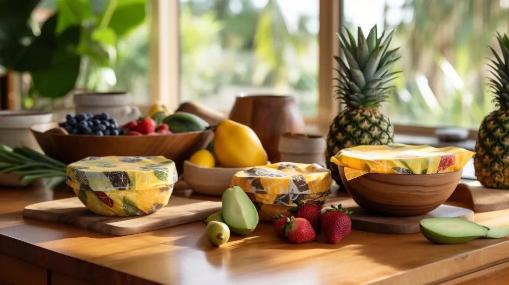 Beeswax Food wraps being used in kitchen