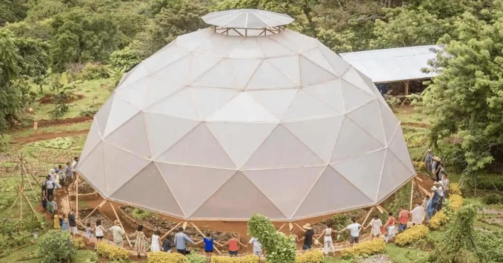 Food forest at Alegría Eco-village in Costa Rica