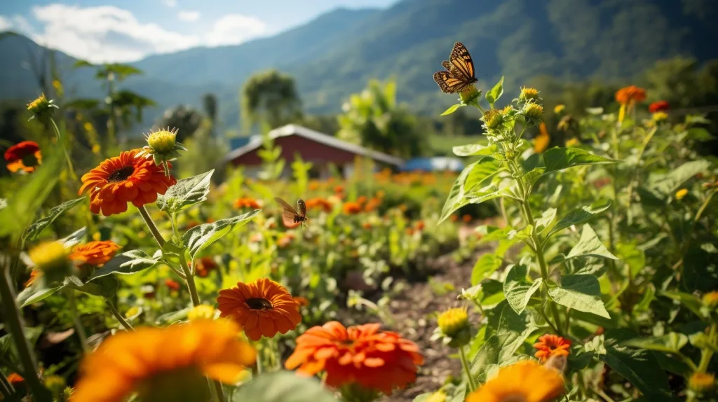 Specific plants used to attract insects