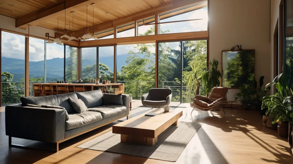 Sunlight poring into an insulated home