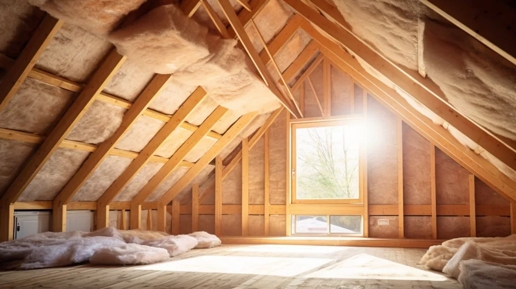A loft with insulation