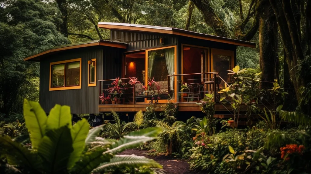 An off-grid sustainable home in the rainforest