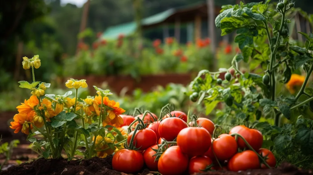 Companion planting with tomatoes