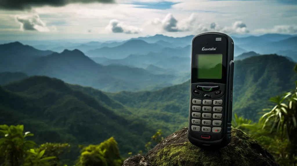 A satellite phone in a remote area