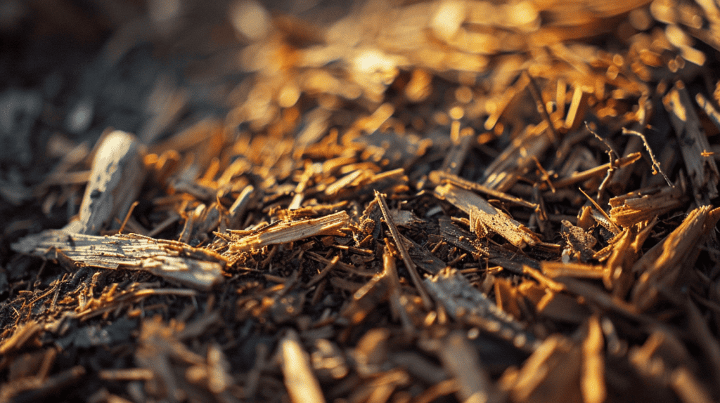 close up shot of mulch
