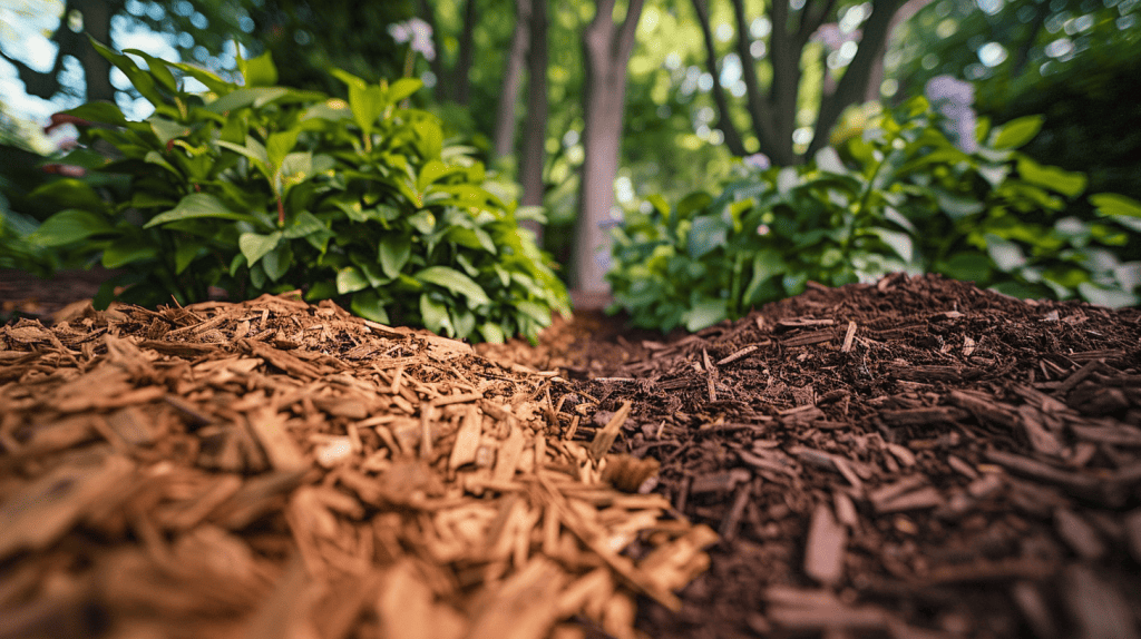 Hardwood and brown mulch