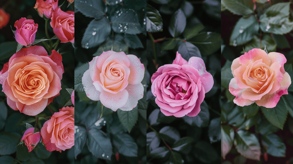 different rose species