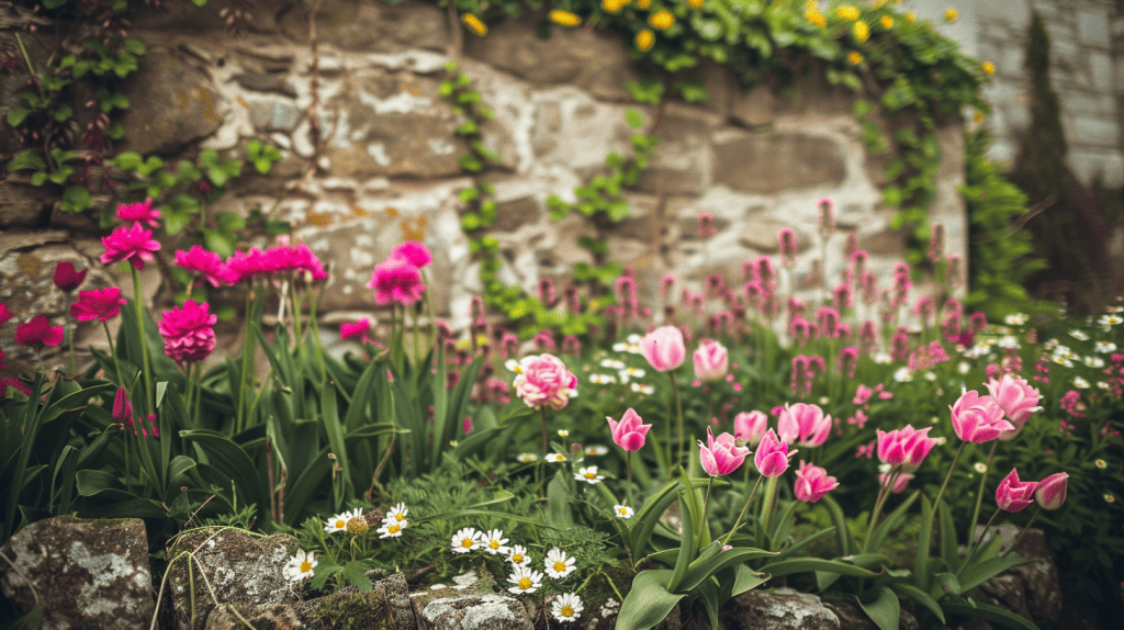 roses with different companion plants