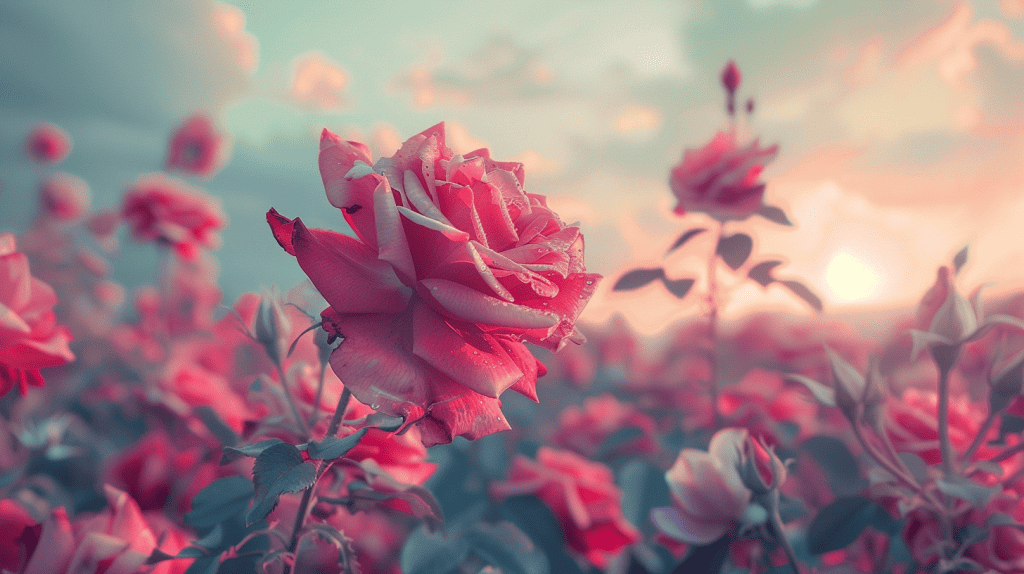 A stunning pink rose