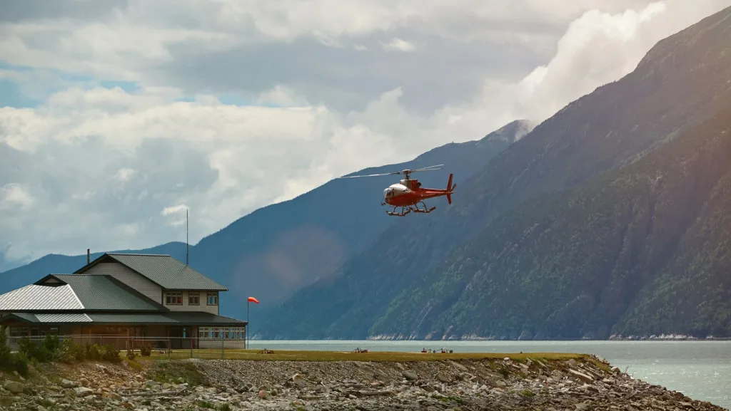Helicopter ride in Alaska